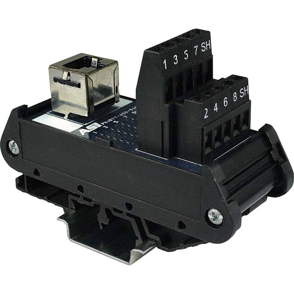 Automation Systems Interconnect - Interface Relay Modules; Input Amperage: 0.01 ; Coil Voltage: 100-120 VAC ; Mounting Type: DIN Rail ; For Use With: Connecting RJ34 Cable to Wire - Exact Tool & Supply