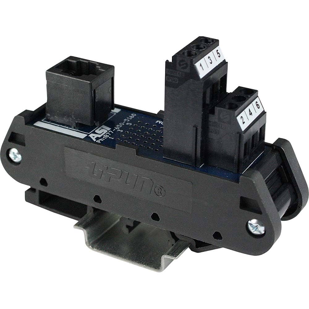 Automation Systems Interconnect - Interface Relay Modules; Input Amperage: 0.01 ; Coil Voltage: 120 V ; Mounting Type: DIN Rail ; For Use With: Connecting RJ11 Cable to Wire - Exact Tool & Supply