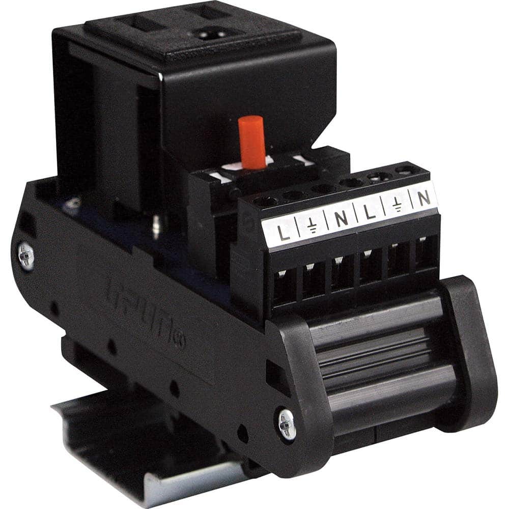 Automation Systems Interconnect - Interface Relay Modules; Input Amperage (mA): 15 ; Input Amperage: 0.01 ; Coil Voltage: 120 VAC ; Mounting Type: DIN Rail ; For Use With: Providing AC outlet in a Panel - Exact Tool & Supply