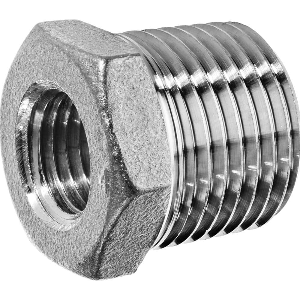 USA Sealing - Stainless Steel Pipe Fittings; Type: Hex Bushing ; Fitting Size: 1-1/2 x 3/4 ; End Connections: MBSPT x FBSPT ; Material Grade: 316 ; Pressure Rating (psi): 150 - Exact Tool & Supply