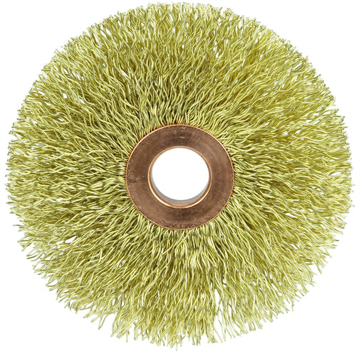 3″ × 1/2″-0.014″ Wire Size - Brass Non-Sparking Wire Wheel - Exact Tool & Supply