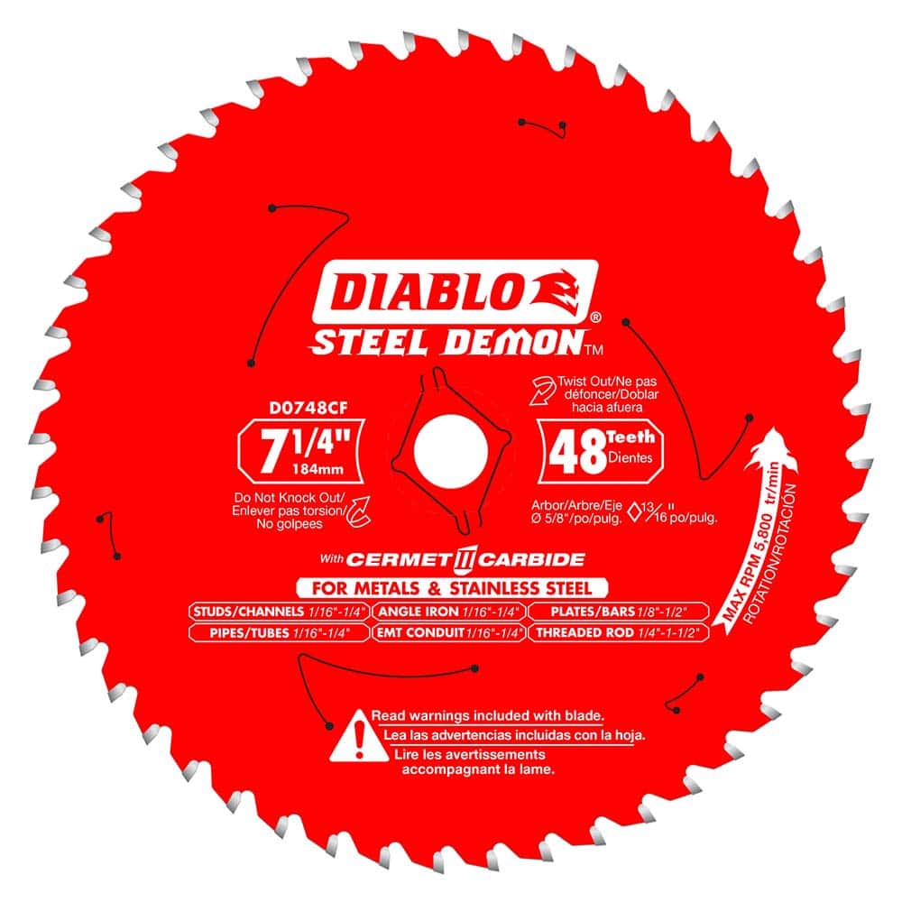 Freud - Wet & Dry-Cut Saw Blades; Blade Diameter (Inch): 7-1/4 ; Blade Material: Steel ; Arbor Style: Standard Round ; Arbor Hole Diameter (mm): 0.63 ; Arbor Hole Diameter (Inch): 5/8 ; Arbor Hole Diameter (Decimal Inch): 5/8 - Exact Tool & Supply