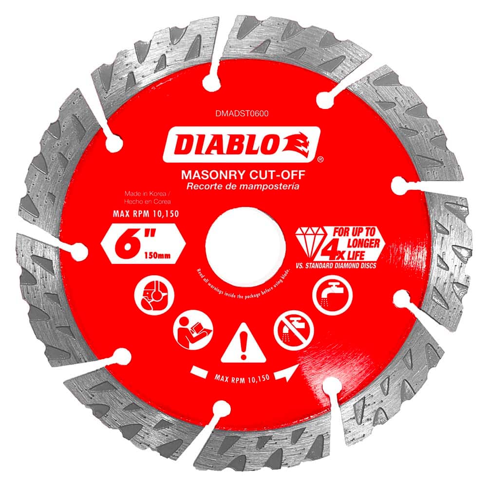 Freud - Wet & Dry-Cut Saw Blades; Blade Diameter (Inch): 6 ; Blade Material: Diamond-Tipped ; Arbor Style: Standard Round ; Arbor Hole Diameter (Inch): 5/8; 7/8 ; Arbor Hole Diameter (Decimal Inch): 5/8; 7/8 ; Application: Cutting Masonry - Exact Tool & Supply