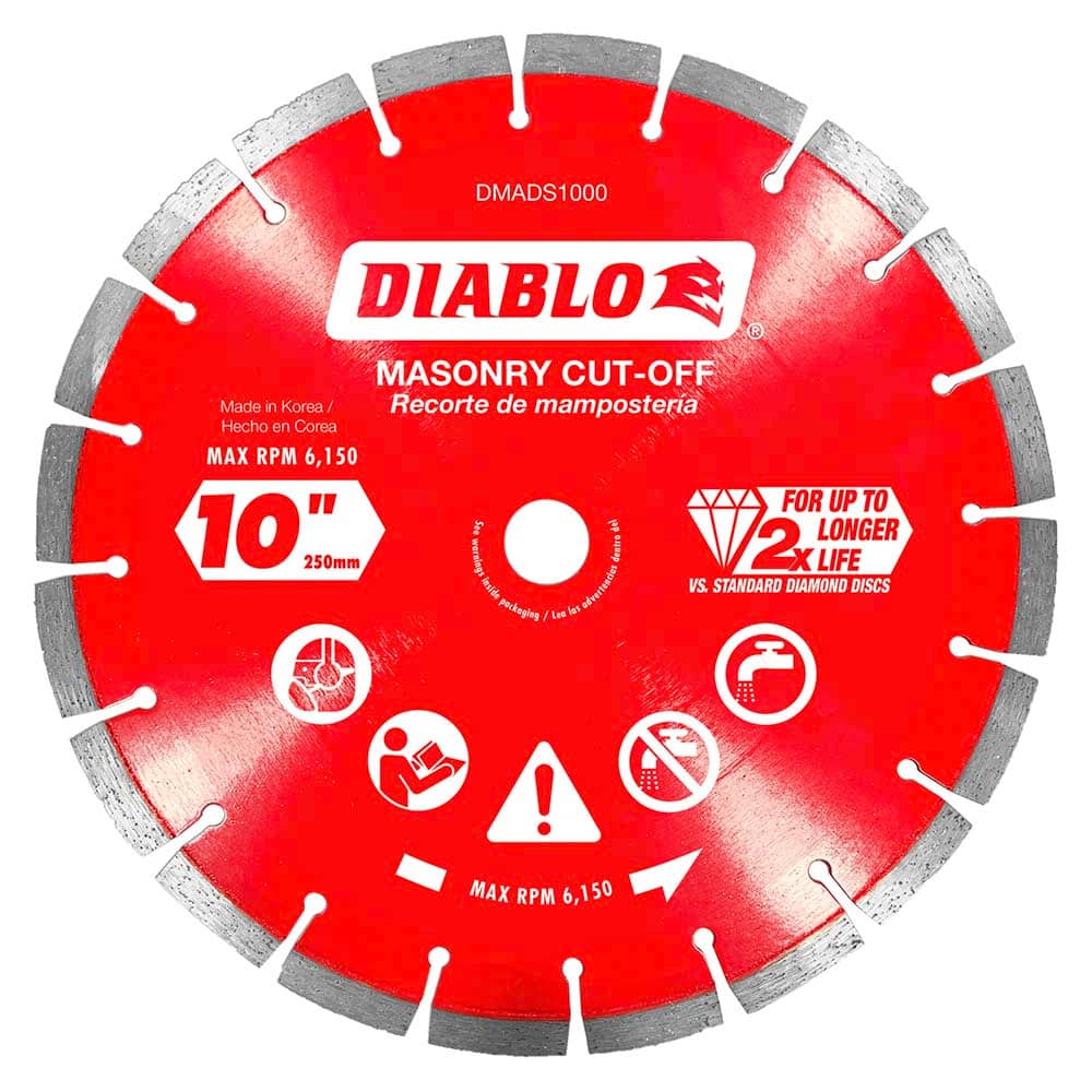 Freud - Wet & Dry-Cut Saw Blades; Blade Diameter (Inch): 10 ; Blade Material: Diamond-Tipped ; Arbor Style: Standard Round ; Arbor Hole Diameter (Inch): 5/8; 7/8 ; Arbor Hole Diameter (Decimal Inch): 5/8; 7/8 ; Application: Cutting Masonry - Exact Tool & Supply