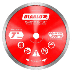 Freud - Wet & Dry-Cut Saw Blades; Blade Diameter (Inch): 7 ; Blade Material: Diamond-Tipped ; Arbor Style: Standard Round ; Arbor Hole Diameter (Inch): 5/8" ; Arbor Hole Diameter (Decimal Inch): 5/8" ; Application: Cutting Masonry - Exact Tool & Supply