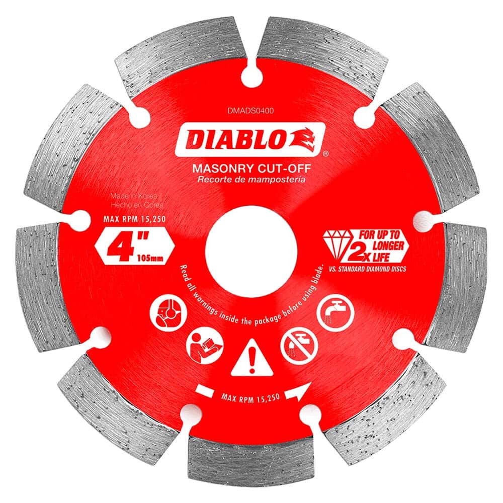 Freud - Wet & Dry-Cut Saw Blades; Blade Diameter (Inch): 4 ; Blade Material: Diamond-Tipped ; Arbor Style: Standard Round ; Arbor Hole Diameter (Inch): 0.7874; 5/8; 7/8 ; Arbor Hole Diameter (Decimal Inch): 0.7874; 5/8; 7/8 ; Application: Cutting Masonry - Exact Tool & Supply
