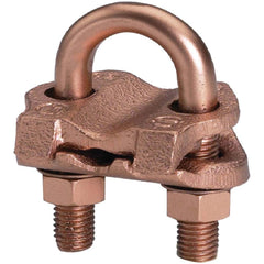 Burndy - Grounding Clamps; Clamp Type: Grounding Clamp ; Compatible Rod Diameter (Inch): 1-3/8-1-1/2 ; Maximum Compatible Pipe Size (Inch): 1-1/4 ; Compatible Wire Size (AWG): 4-2/0 ; Overall Length (Inch): 1.56 ; Overall Length (Decimal Inch): 1.56 - Exact Tool & Supply
