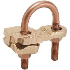 Burndy - Grounding Clamps; Clamp Type: Grounding Clamp ; Compatible Rod Diameter (Inch): 1-1/4-2 ; Minimum Compatible Pipe Size (Inch): 1-1/4 ; Maximum Compatible Pipe Size (Inch): 2 ; Compatible Wire Size (AWG): 4-4/0 ; Overall Length (Inch): 1-3/4 - Exact Tool & Supply
