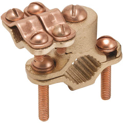Burndy - Grounding Clamps; Clamp Type: Grounding Clamp ; Compatible Rod Diameter (Inch): 3/8-1 ; Minimum Compatible Pipe Size (Inch): 1/2 ; Maximum Compatible Pipe Size (Inch): 1 ; Compatible Wire Size (AWG): 8-4/0 ; Overall Length (Inch): 2.65 - Exact Tool & Supply