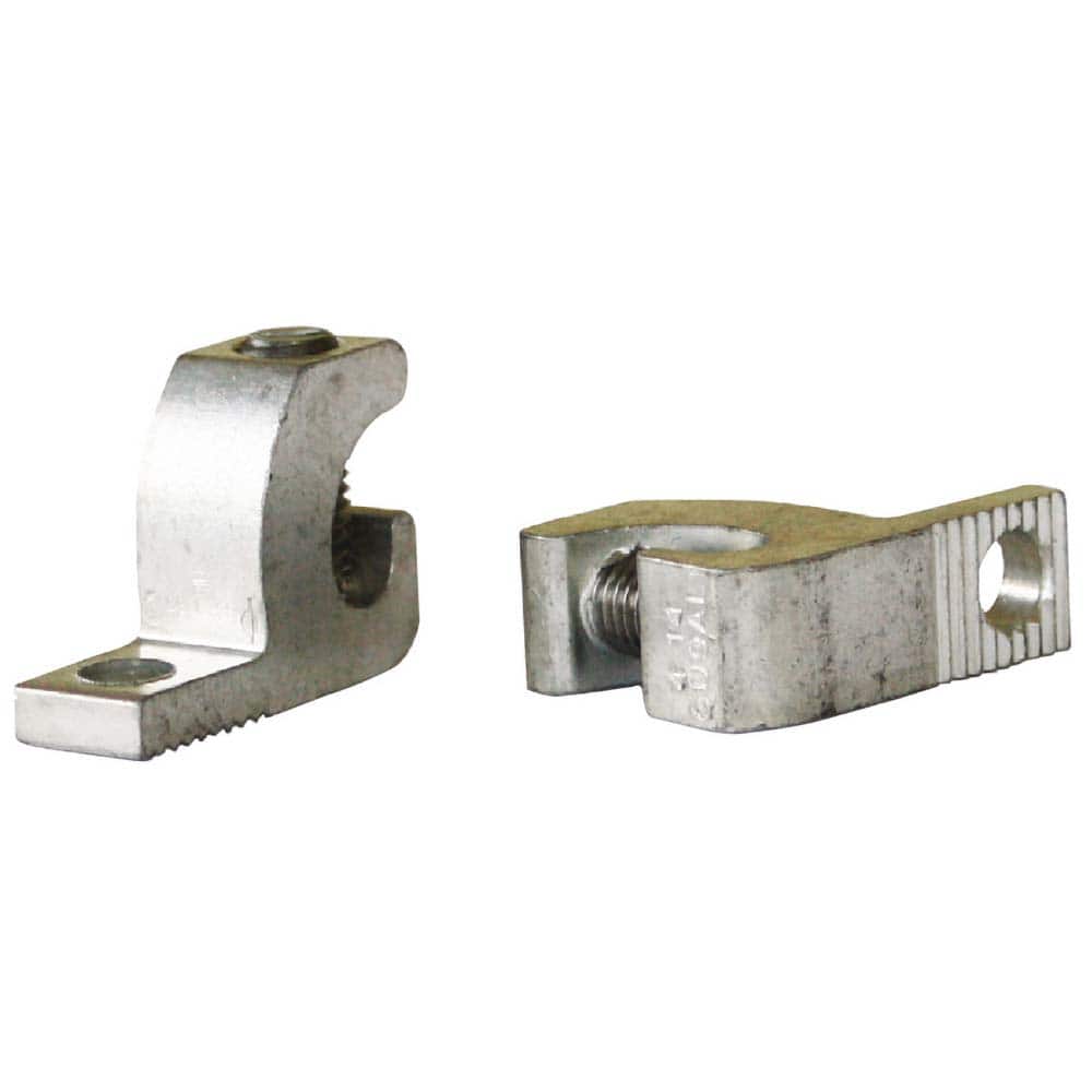 Burndy - Grounding Clamps; Clamp Type: Grounding Clamp ; Compatible Wire Size (AWG): 14-4 ; Overall Length (Inch): 1.07 ; Overall Length (Decimal Inch): 1.07 ; Material: Aluminum ; Standards Met: EU RoHS Indicator; RoHS EX Compliant; UL 467; UL Listed Di - Exact Tool & Supply