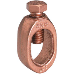 Burndy - Grounding Clamps; Clamp Type: Grounding Clamp ; Compatible Rod Diameter (Inch): 1/2 ; Compatible Wire Size (AWG): 10-2 ; Overall Length (Inch): 1-3/4 ; Overall Length (Decimal Inch): 1-3/4 ; Material: Copper Alloy - Exact Tool & Supply