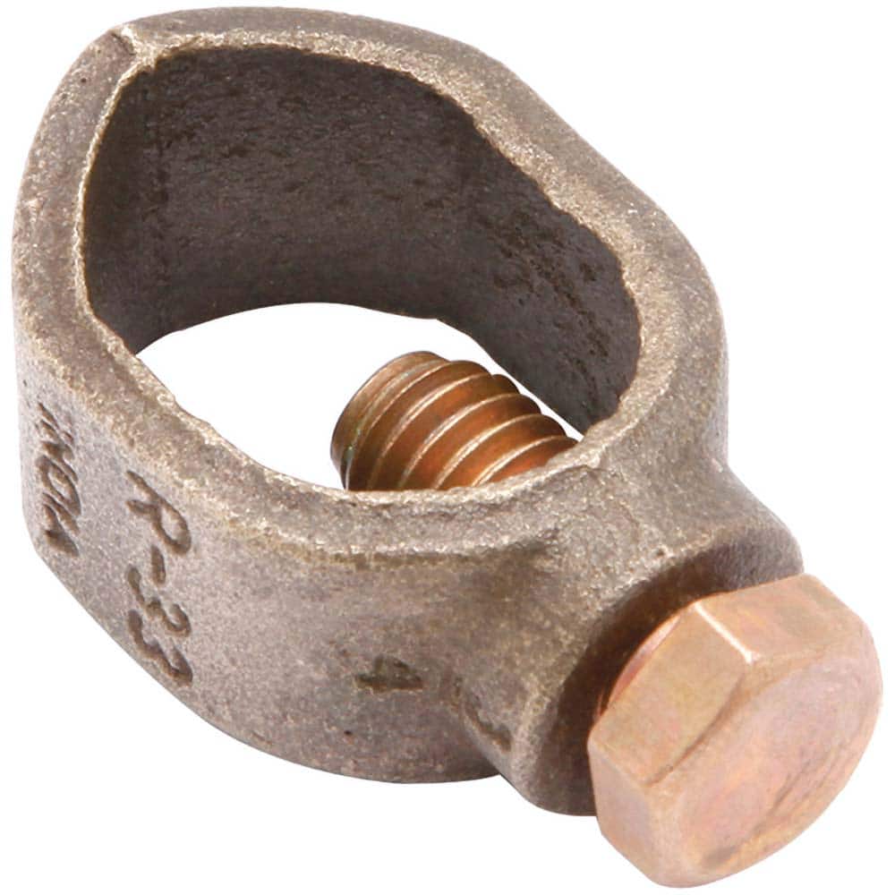 Burndy - Grounding Clamps; Clamp Type: Grounding Clamp ; Compatible Rod Diameter (Inch): 3/4 ; Compatible Wire Size (AWG): 10-2 ; Overall Length (Inch): 2.2 ; Overall Length (Decimal Inch): 2.2 ; Material: Copper Alloy - Exact Tool & Supply