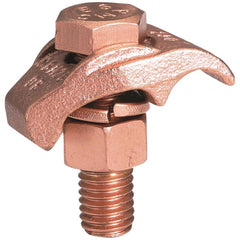 Burndy - Grounding Clamps; Clamp Type: Grounding Clamp ; Compatible Wire Size (AWG): 2/0 ; Compatible Wire Size (kcmil): 250 ; Overall Length (Inch): 1-1/4 ; Overall Length (Decimal Inch): 1-1/4 ; Material: Copper Alloy - Exact Tool & Supply