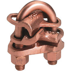 Burndy - Grounding Clamps; Clamp Type: Grounding Clamp ; Compatible Rod Diameter (Inch): 1/2 ; Compatible Wire Size (AWG): 2/0 ; Compatible Wire Size (kcmil): 250 ; Overall Length (Inch): 1-7/8 ; Overall Length (Decimal Inch): 1-7/8 - Exact Tool & Supply