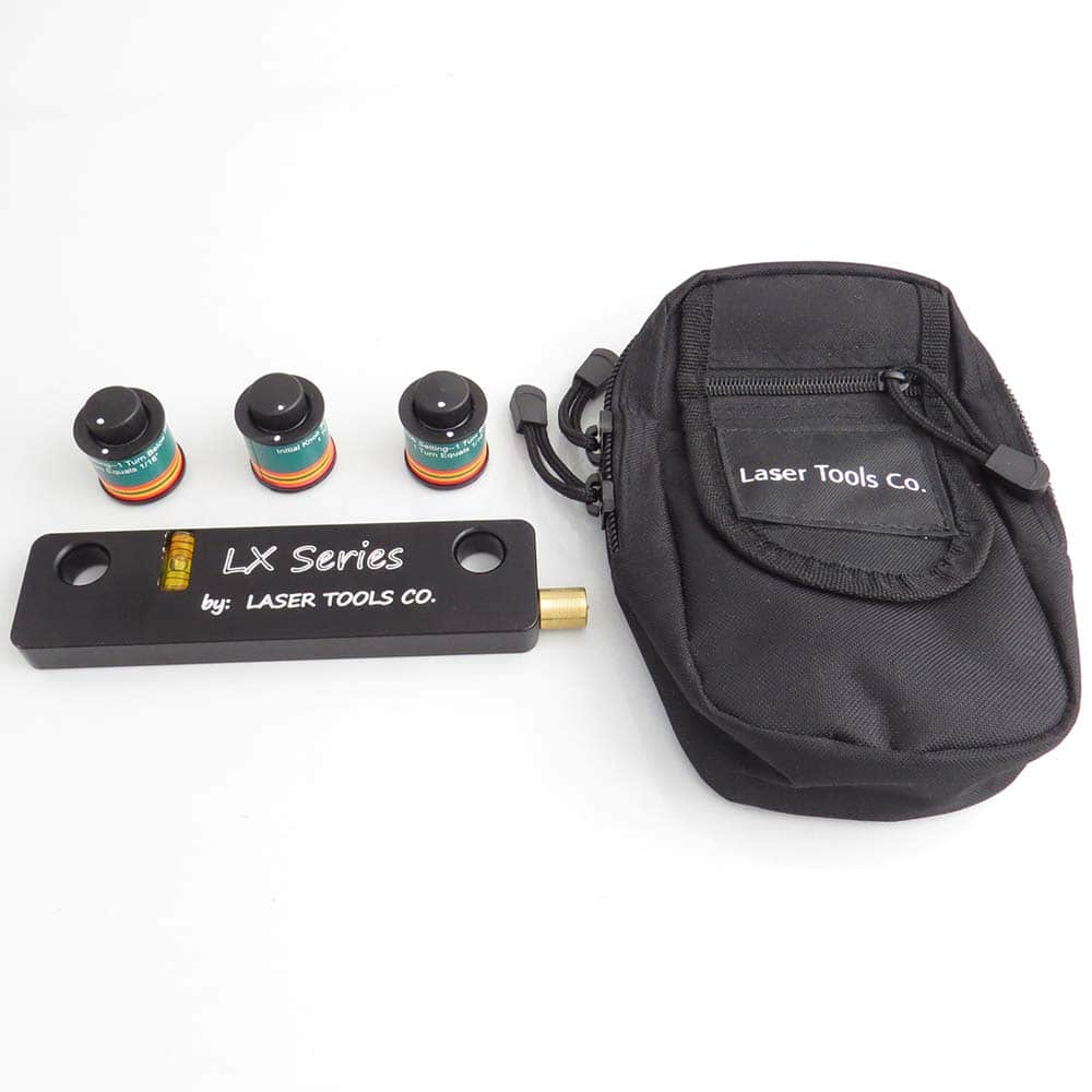 Laser Tools Co. - Level Kits; Level Kit Type: Sheave Alignment System ; Maximum Measuring Range (Feet): 50 ; Beam Color: Green ; Contents: Includes: GLX85 Sheave Alignment Laser with 80mW Red Laser Diode, 3-AP85MT-Green ColorGage Magnetic Targets and AP4 - Exact Tool & Supply