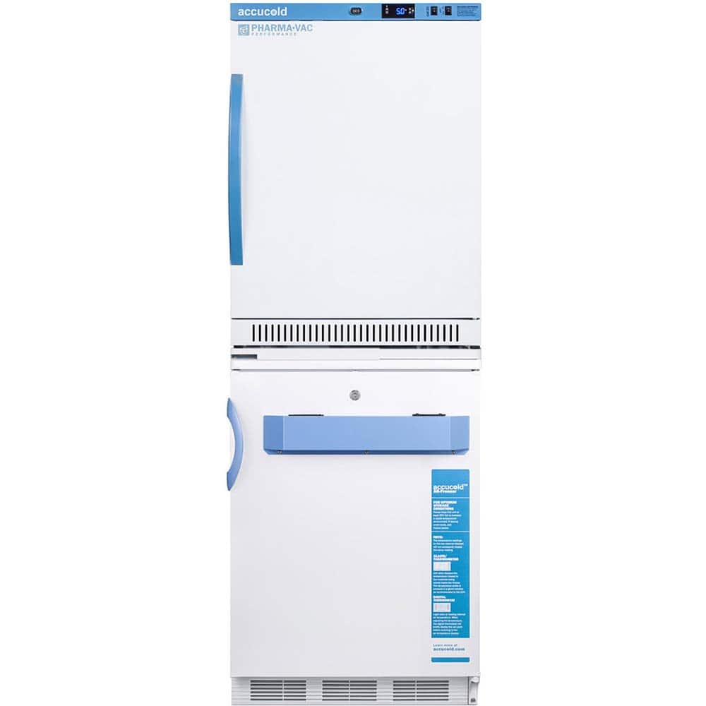 Accucold - Laboratory Refrigerators and Freezers; Type: Pharmacy, Medical-Laboratory Combination Refrigerator/Freezer ; Volume Capacity: 9 Cu. Ft. ; Minimum Temperature (C): -25.00 ; Maximum Temperature (C): 8.00 ; Width (Inch): 23.63 ; Depth (Inch): 24. - Exact Tool & Supply