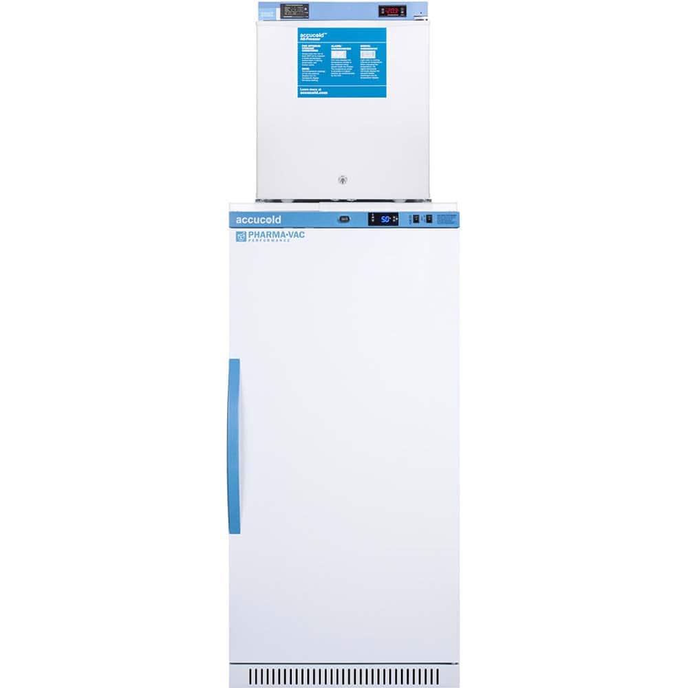 Accucold - Laboratory Refrigerators and Freezers; Type: Pharmacy, Medical-Laboratory Combination Refrigerator/Freezer ; Volume Capacity: 9 Cu. Ft. ; Minimum Temperature (C): -20.00 ; Maximum Temperature (C): 8.00 ; Width (Inch): 23.38 ; Depth (Inch): 24. - Exact Tool & Supply
