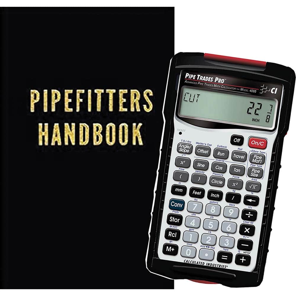 Industrial Press - Reference Manuals & Books; Applications: Piping; Plumbing ; Subcategory: Plumbing; Construction Reference; Piping ; Publication Type: Mixed Media Package ; Author: Forrest Lindsey ; Book Title: Pipefitters Handbook, 3E & Pipe Trades Pr - Exact Tool & Supply
