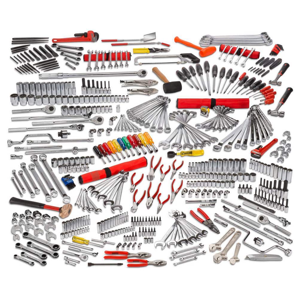 Combination Hand Tool Sets; Set Type: Master Tool Set; Container Type: Cabinet; Measurement Type: Inch & Metric; Container Material: Aluminum; Drive Size: 1/2; 1/4; 3/8; Insulated: No; Hex Size (mm): 2.5; Case Type: Tool Chest; Contents: Hex Key 13 PC, He
