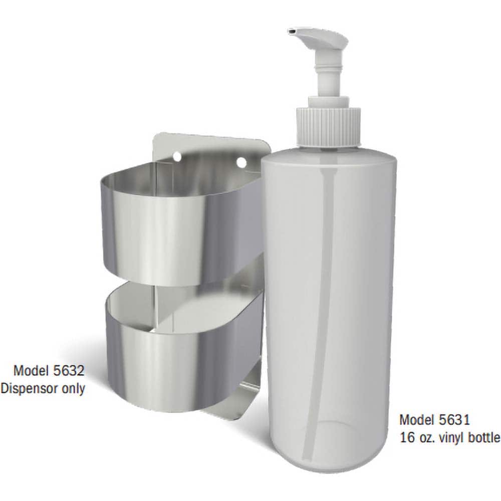 SANI-LAV - Soap, Lotion & Hand Sanitizer Dispensers; Type: Dispenser Holder ; Mounting Style: Wall Mounted ; Form: Liquid ; Capacity: 16 oz. ; Operation Mode: Pump ; Material: 304 Stainless Steel - Exact Tool & Supply