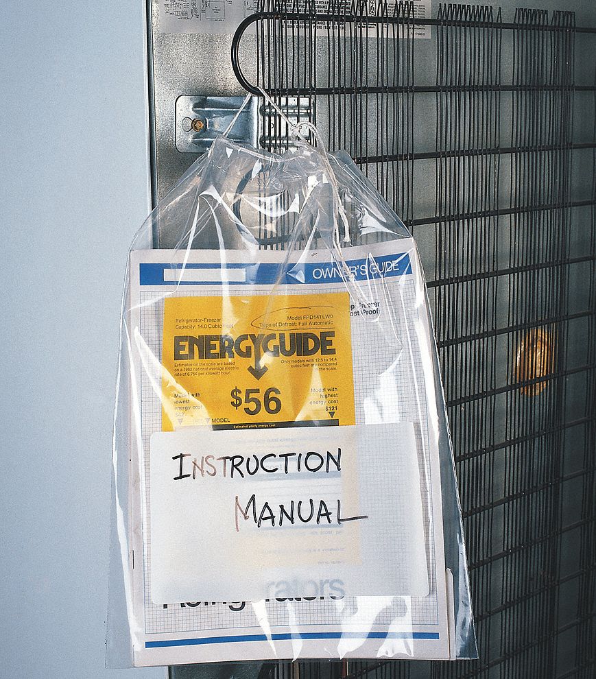12"L x 9"W Standard Reclosable Poly Bag with Drawstring Closure, Clear; 1.5 mil Thickness