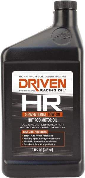 Joe Gibbs Driven Racing Oil - 1 Quart Conventional Oil - Grade 10W-30 - Exact Tool & Supply