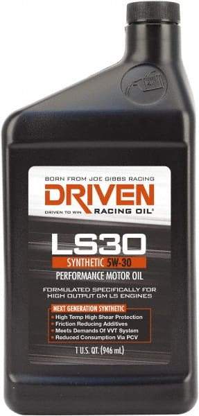 Joe Gibbs Driven Racing Oil - 1 Quart Synthetic Engine Oil - Grade 5W-30 - Exact Tool & Supply