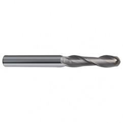 8mm Dia. - 100mm OAL - 30 Helix Bright CBD Ball Nose EM - 2 FL - Exact Tool & Supply