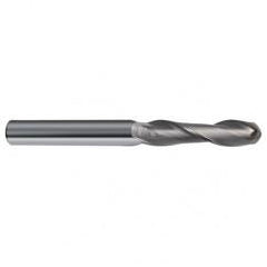 8mm Dia. - 100mm OAL - 30 Helix Bright CBD Ball Nose EM - 2 FL - Exact Tool & Supply