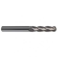 8mm Dia. - 100mm OAL - 30 Helix Bright CBD Ball Nose EM - 4 FL - Exact Tool & Supply