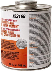 Oatey - 32 oz All-Purpose Medium Bodied Cement - Orange, Use with PVC & CPVC - Exact Tool & Supply