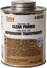 Oatey - 16 oz All Purpose Primer/Cleaner - Clear, Use with PVC - Exact Tool & Supply