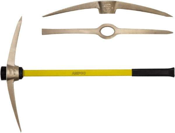 Ampco - 36" Long Replacement Handle for Railroad/Clay Pick - 3" Eye Length x 1-7/8" Eye Width, Fiberglass, 5 Lb Capacity - Exact Tool & Supply