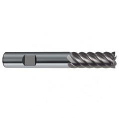 8mm Dia. - 63mm OAL - 45° Helix Bright Carbide End Mill - 6 FL - Exact Tool & Supply