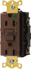 Hubbell Wiring Device-Kellems - 1 Phase, 5-20R NEMA, 125 VAC, 20 Amp, GFCI Receptacle - 2 Pole, Back and Side Wiring, Hospital Grade - Exact Tool & Supply
