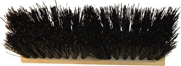 O-Cedar - 16" Rough Surface Synthetic Push Broom - 5-1/4" Bristle Length, Wood Block, Tapered Handle Connection, Handle Sold Separately - Exact Tool & Supply