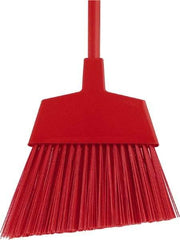 O-Cedar - 12" Wide, Red Polypropylene Bristles, 48" Metal Handle, Angled Broom - 48 Inch Handle Length - Exact Tool & Supply
