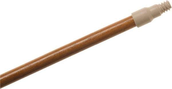 O-Cedar - 60 x 1" Wood Squeegee Handle - Threaded Connection, Tan - Exact Tool & Supply