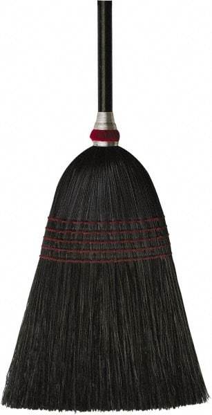 O-Cedar - 53-1/2" OAL Corn Bristle Broom - 42" Long Wood Handle, 11-1/2" Bristle Length, 12" Wide, Water Resistance - Exact Tool & Supply