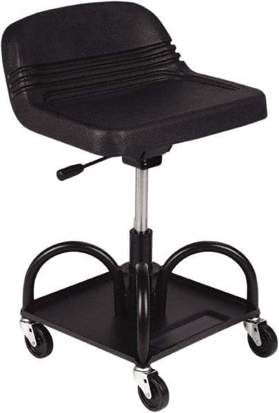 Whiteside - 480 Lb Capacity, 4 Wheel Adjustable Creeper Seat - Steel, 27" High x 15" Wide - Exact Tool & Supply