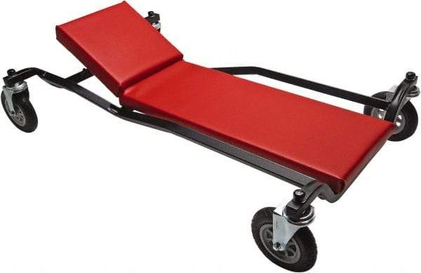 Whiteside - 600 Lb Capacity, 4 Wheel Heavy-Duty Creeper - Steel, 40" Long x 7-7/8" High x 24" Wide - Exact Tool & Supply