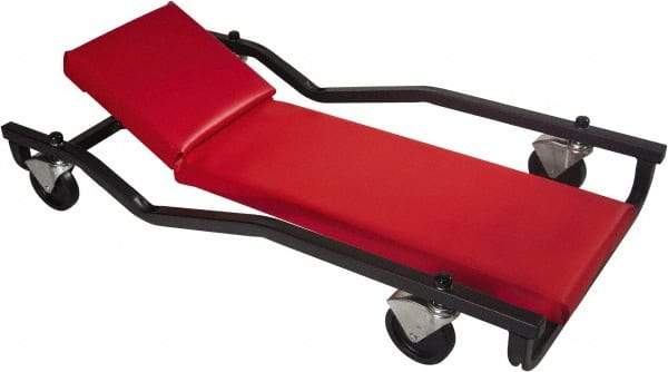 Whiteside - 480 Lb Capacity, 4 Wheel Extra Wide Creeper - Steel, 40" Long x 3-3/4" High x 20" Wide - Exact Tool & Supply