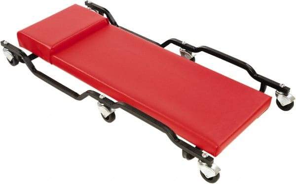 Whiteside - 570 Lb Capacity, 6 Wheel Creeper - Steel, 40" Long x 4" High x 17" Wide - Exact Tool & Supply