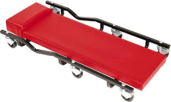 Whiteside - 570 Lb Capacity, 6 Wheel Heavy-Duty Creeper - Steel, 34" Long x 4" High x 17" Wide - Exact Tool & Supply