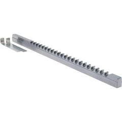 Dumont Minute Man - 8mm Keyway Width, Style C, Keyway Broach - High Speed Steel, TiAlN Finish, 3/8" Broach Body Width, 25/64" to 2-1/2" LOC, 11" OAL - Exact Tool & Supply