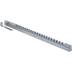 Dumont Minute Man - 6mm Keyway Width, Style C, Keyway Broach - High Speed Steel, TiAlN Finish, 3/8" Broach Body Width, 25/64" to 2-1/2" LOC, 11" OAL - Exact Tool & Supply