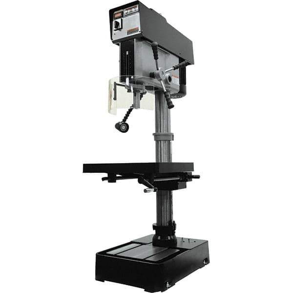 Jet - 10-7/16" Swing, Variable Speed Pulley Drill Press - Variable Speed, 2 hp, Three Phase - Exact Tool & Supply