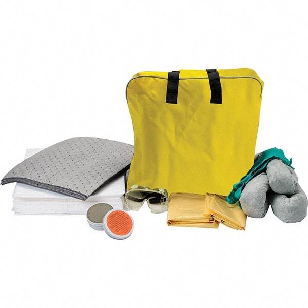 Brady SPC Sorbents - 11.5 Gal Capacity Oil Only & Universal Spill Kit - 11.5 Gal Polyethylene Bag - Exact Tool & Supply