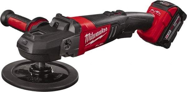 Milwaukee Tool - 7" Pad Diam, 2,200 RPM, Handheld Cordless Polisher - 18 Volts - Exact Tool & Supply