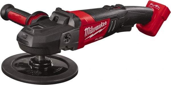 Milwaukee Tool - 7" Pad Diam, 2,200 RPM, Handheld Cordless Polisher - 18 Volts - Exact Tool & Supply